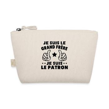 Je Suis Le Grand Frère Je Suis Le Patron Humour - Trousse biologique - nature - Devant