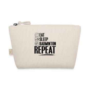 eat sleep badminton repeat - Bio-Täschchen - Natur - Vorne