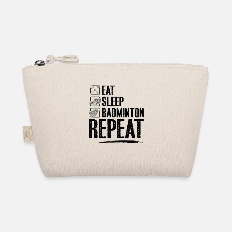 eat sleep badminton repeat Bio-Täschchen