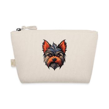 Yorkshire Terrier Dog Head - Organic Pouch - nature - Front