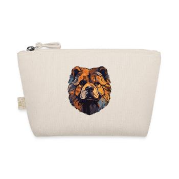Chow Chow Dog Head - Organic Pouch - nature - Front