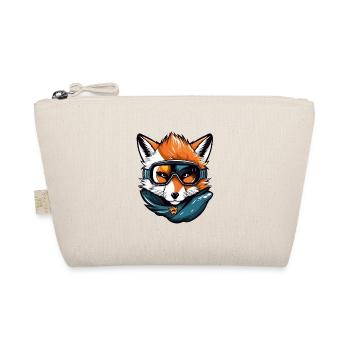 Fuchs Snowboard Ski Brille Comic - Bio-Täschchen - Natur - Vorne
