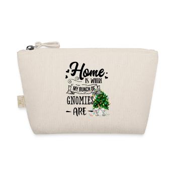 Home Is Where My Gnomies Are Christmas Gnome - Organic Pouch - nature - Front