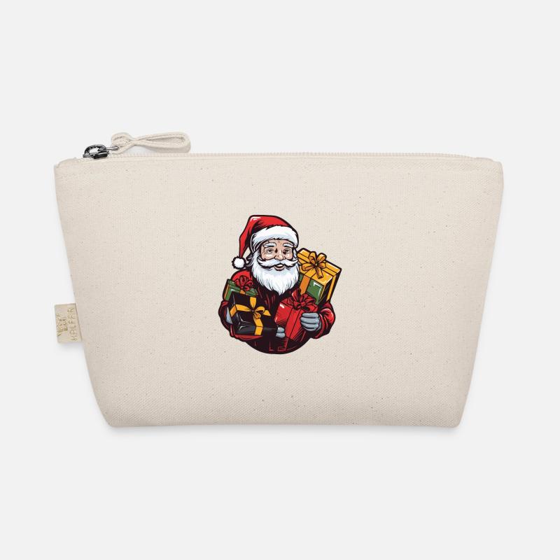 Weihnachtsmann Geschenke - Bio-Täschchen - Natur