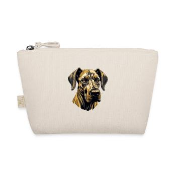 Great Dane Dog Head - Organic Pouch - nature - Front