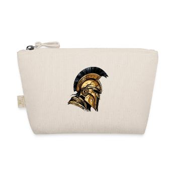 Spartan Helmet Gladiator Sparta Warrior - Organic Pouch - nature - Front