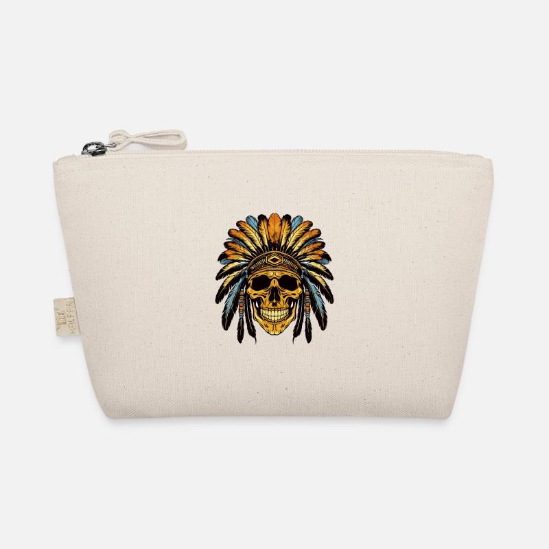 Häuptling Totenkopf Apache Indianer - Bio-Täschchen - Natur