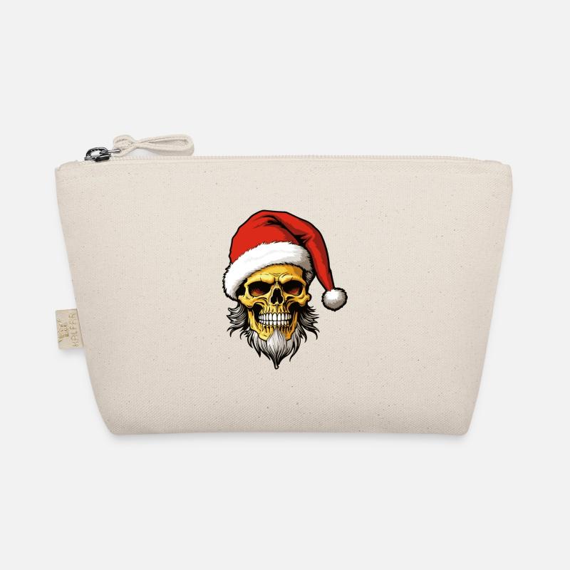 Santa Claus Skull Christmas Organic Pouch