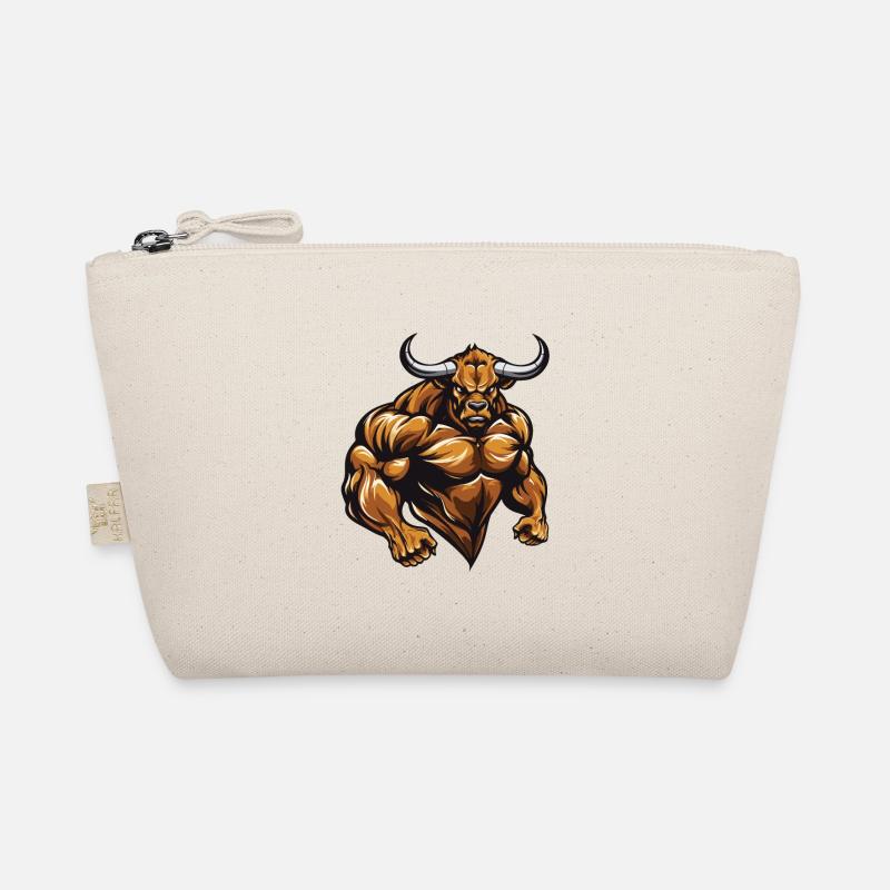 Bulle Stier Muskeln Beast Bodybuilding - Bio-Täschchen - Natur