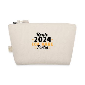 Rente 2024 Ich habe fertig - Bio-Täschchen - Natur - Vorne