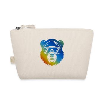 Ski Bear Snowboarder Colorful - Organic Pouch - nature - Front