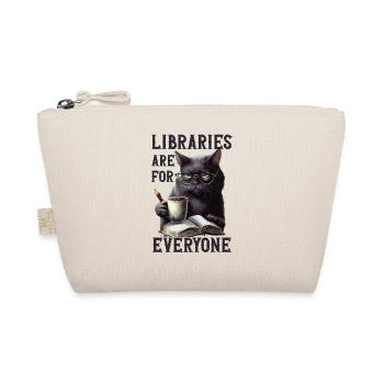 Libraries are for everyone Librarian - Organic Pouch - nature - Front