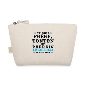 Je te frere tonton et oncle parrain cadeau humour - Trousse biologique - nature - Devant
