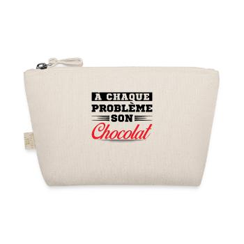 Femme À Chaque Problème Son Chocolat Humour Cadeau - Trousse biologique - nature - Devant