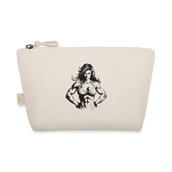 Woman Muscles Bodybuilding Fitness - Organic Pouch - nature - Front