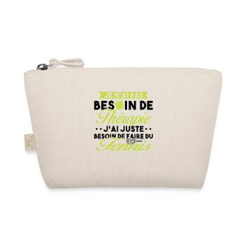 T-shirt Tennis pour Hommes - Besoin de Thérapie - Trousse biologique - nature - Devant