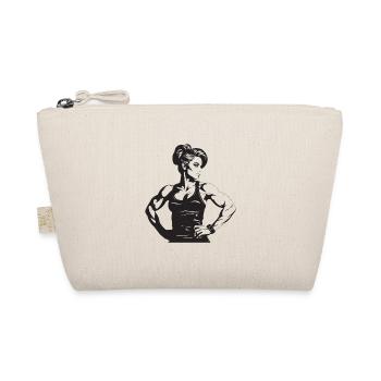 Woman Muscles Bodybuilding Fitness Gym - Organic Pouch - nature - Front