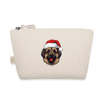 Portrait de Noël tête de chien Leonberg - Trousse biologique - nature - Devant