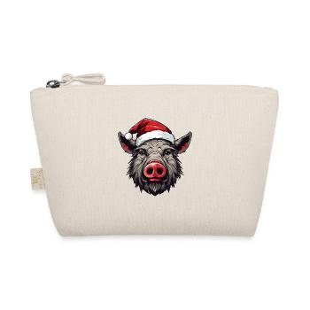 Portrait de Noël tête de sanglier - Trousse biologique - nature - Devant