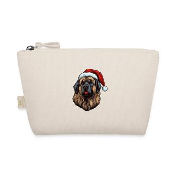 Portrait de Noël tête de chien Leonberg - Trousse biologique - nature - Devant