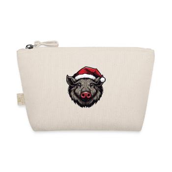 Portrait de Noël tête de sanglier - Trousse biologique - nature - Devant
