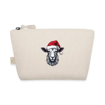 Portrait de Noël tête de chèvre - Trousse biologique - nature - Devant