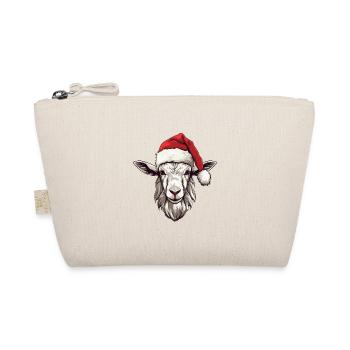 Portrait de Noël tête de chèvre - Trousse biologique - nature - Devant