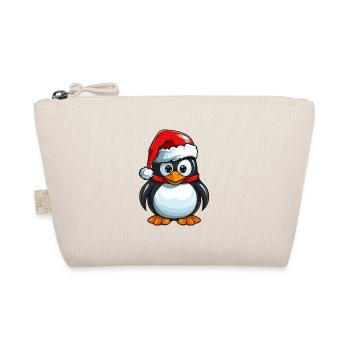 Penguin Christmas Animal - Organic Pouch - nature - Front