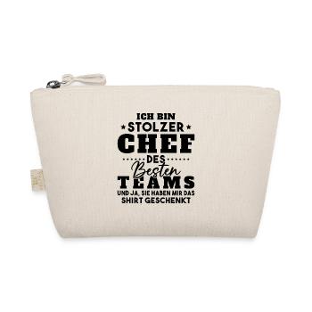 Stolzer Chef Des Besten Teams Shirt Geschenkt Fun - Bio-Täschchen - Natur - Vorne