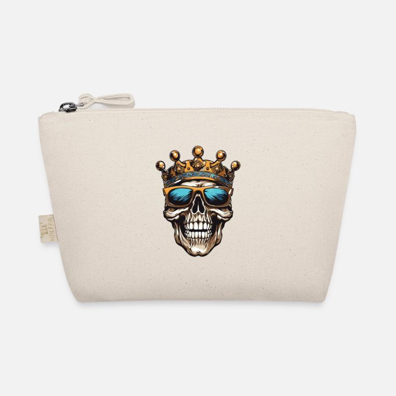 King Skull Party Crown Organic Pouch