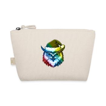 Tête de hibou Noël Portrait coloré - Trousse biologique - nature - Devant