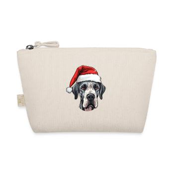 Great Dane Dog Christmas Head - Organic Pouch - nature - Front