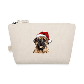 Boerboel Hund Weihnachten Porträt Xmas - Bio-Täschchen - Natur - Vorne