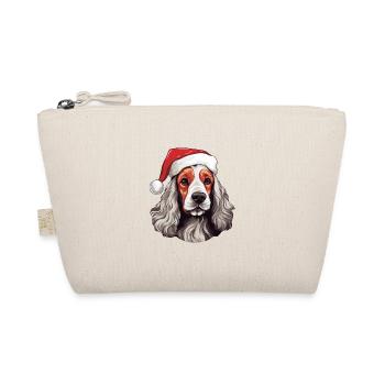 Cocker Spaniel Hund Weihnachten Porträt Xmas - Bio-Täschchen - Natur - Vorne