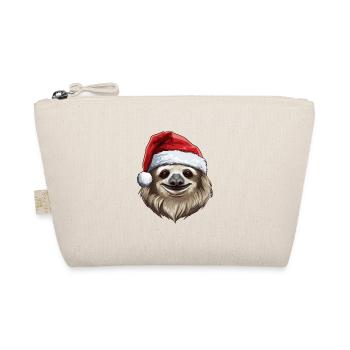 Sloth Christmas Animal Head - Organic Pouch - nature - Front