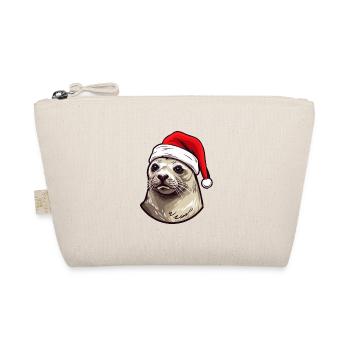 Seal Seal Christmas Animal Portrait Xmas - Organic Pouch - nature - Front