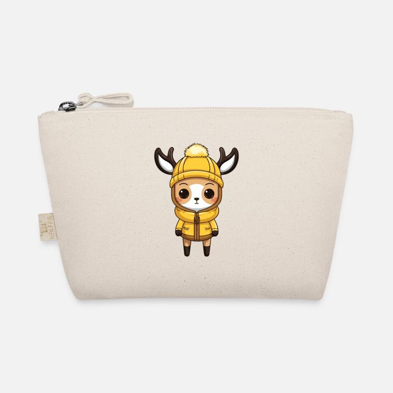 Deer Winter Comic Illustration Organic Pouch