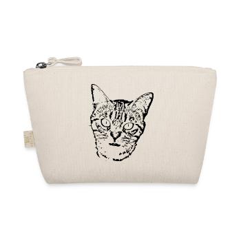 Black Cat Cat Sweet Kitten Christmas Gift - Organic Pouch - nature - Front