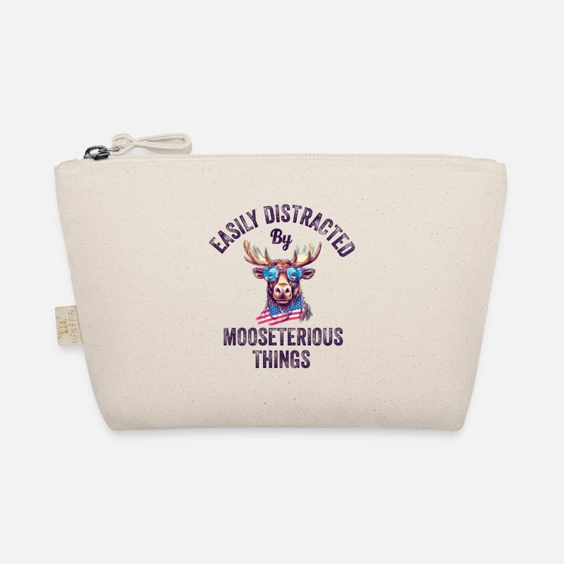 Easily Distracted Funny Moose Moose Organic Pouch
