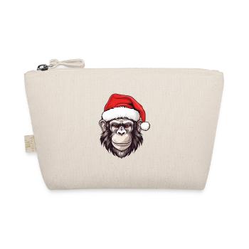 Monkey Head Christmas Portrait - Organic Pouch - nature - Front