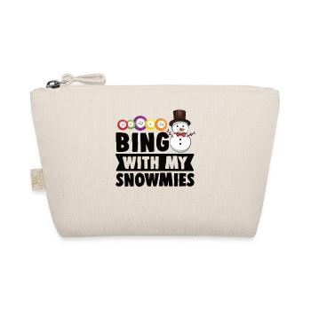 Bingo avec mes snowmies drôle bonhomme de neige - Trousse biologique - nature - Devant