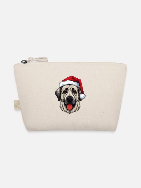 Kangal Hund Kopf Weihnachten Portät - Bio-Täschchen - Natur