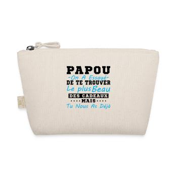 Papou Cadeau humour papa fête des pères - Trousse biologique - nature - Devant