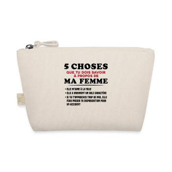 Humour Couple Jalousie Cadeau Amoureux Copain - Trousse biologique - nature - Devant
