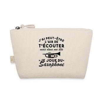 Dans Ma Tête Je Joue Du Saxophone Musicien Drôle - Trousse biologique - nature - Devant