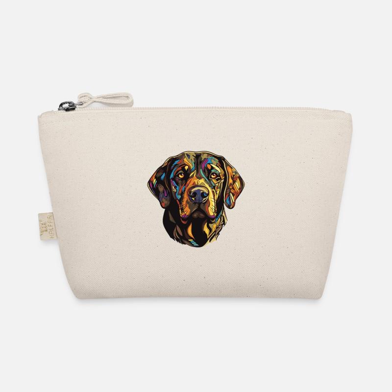 Labrador Hund Kopf - Bio-Täschchen - Natur