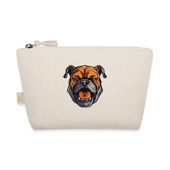Bulldog Hund Kopf - Bio-Täschchen - Natur - Vorne
