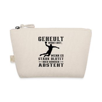 Handball Nix Für Weicheier Geschenk Für Handballer - Bio-Täschchen - Natur - Vorne