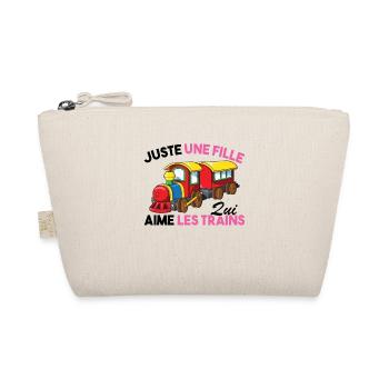 Enfant Juste une fille qui aime les trains Humour - Trousse biologique - nature - Devant