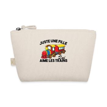 Enfant Juste une fille qui aime les trains Humour - Trousse biologique - nature - Devant